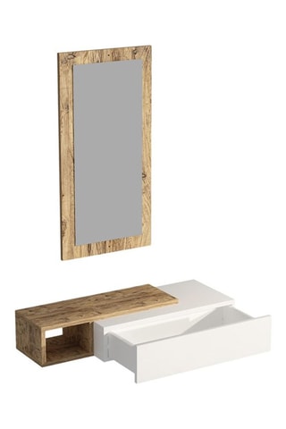 Meuble de couloir suspendu Vien - 82 x 15,8 x 29,6 cm