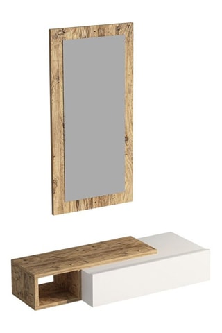 Meuble de couloir suspendu Vien - 82 x 15,8 x 29,6 cm