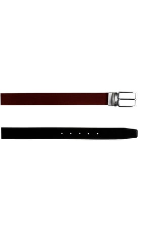 Ceinture réversible en cuir - Noir et marron