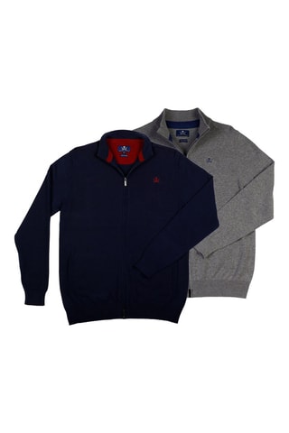 2 gilets - Bleu marine et gris clair