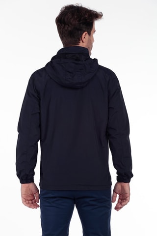 Windjack Regular met Capuchon - Marineblauw