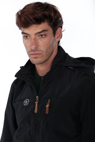 Windjack Regular met Capuchon - Zwart