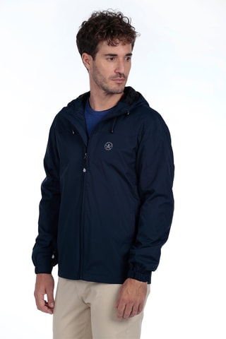 Windjack Regular met Capuchon - Marineblauw