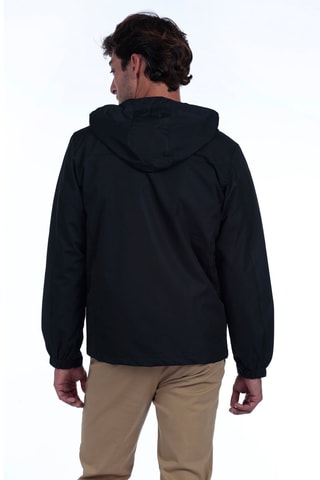 Windjack Regular met Capuchon - Zwart
