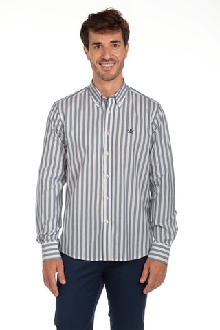 Chemise - Bleu-gris et blanc