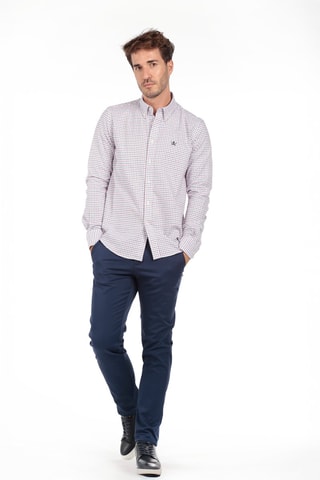 Chemise - Blanc, bleu et rouge