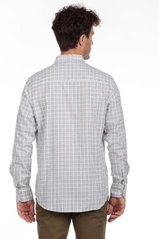 Chemise - Blanc, gris et bleu