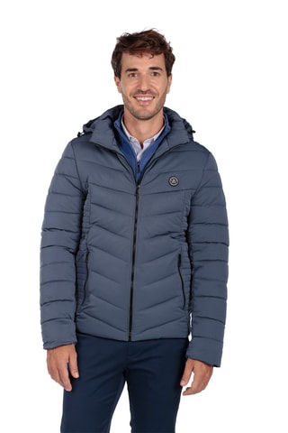 Doudoune à capuche - Bleu gris