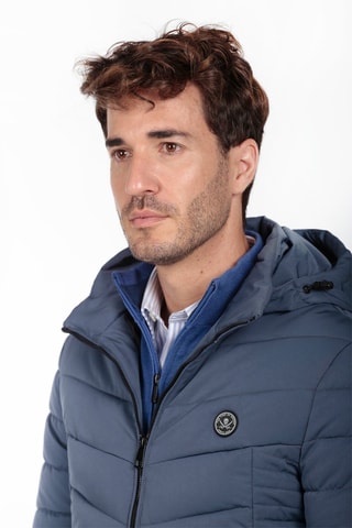 Doudoune à capuche - Bleu gris