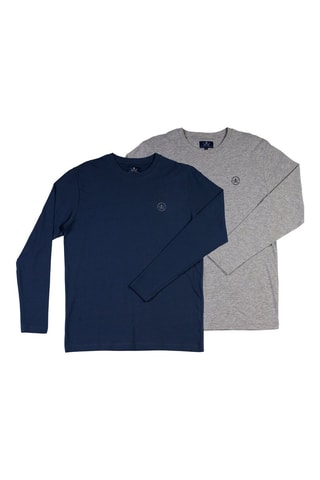 2 t-shirts - Bleu marine et gris clair
