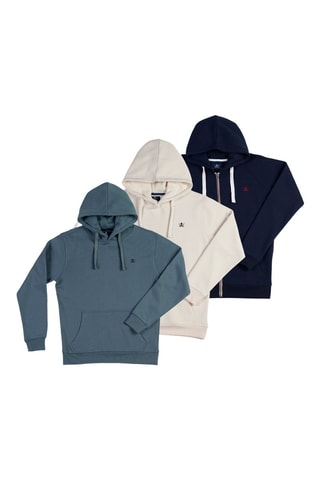 3 sweats regular - Bleu clair et beige