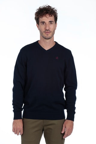 2 Truien - Marineblauw en Gemêleerd Grijs