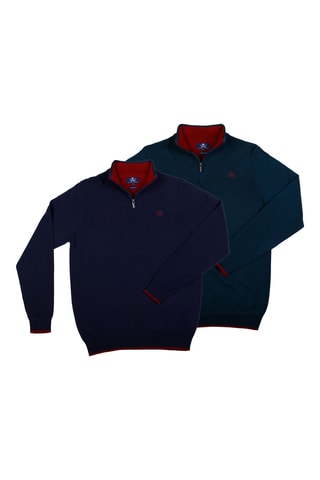2 pulls - Bleu marine et bleu pétrole