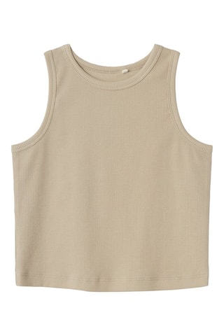 Camiseta de tirantes de algodón orgánico - Beige - Name It Kids