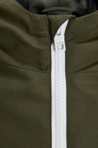 Chaqueta con capucha - Caqui y negro