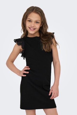 Vestido de algodón orgánico - Negro - Kids Only Girl
