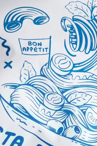 Camiseta - Blanco y azul petróleo - Name It