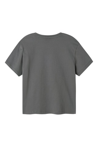 Camiseta de algodón orgánico - Gris oscuro - Name It Kids