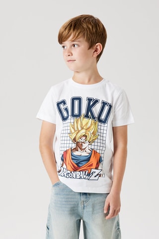 Camiseta Son Goku Dragon Ball Z - Blanco - Name It Kids