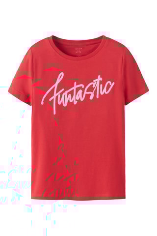 Camiseta de algodón orgánico - Rojo - Name It Kids