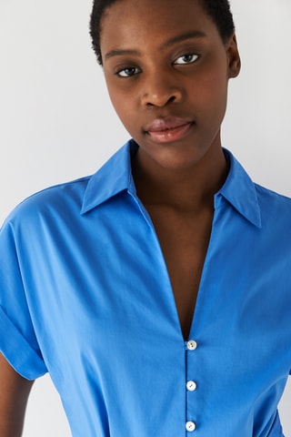 Robe chemise - Bleu canard