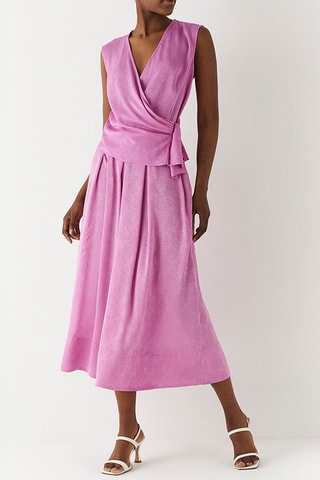 Jupe longue taille haute - Rose