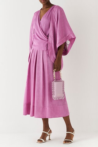 Jupe longue taille haute - Rose