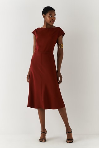 Robe midi - Bordeaux