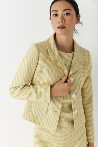 Veste en tweed - Jaune pâle