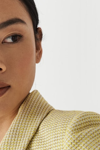 Veste en tweed - Jaune pâle