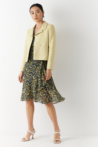 Veste en tweed - Jaune pâle