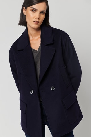 Manteau en laine - Bleu marine
