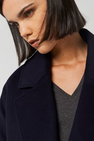 Manteau en laine - Bleu marine