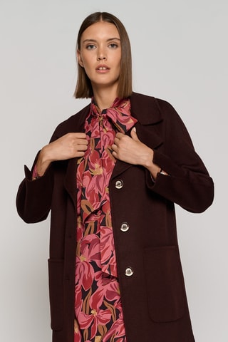 Manteau en laine - Bordeaux