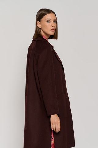 Manteau en laine - Bordeaux