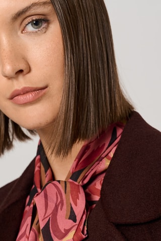 Manteau en laine - Bordeaux