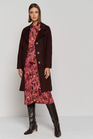 Manteau en laine - Bordeaux