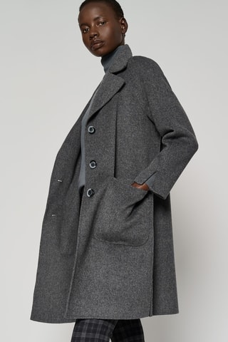 Manteau en laine - Gris chiné