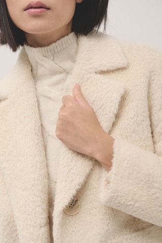 Manteau en laine et alpaga - Beige