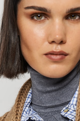 Gilet long en laine et alpaga - Beige