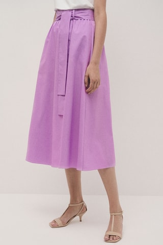 Jupe midi taille haute - Lilas