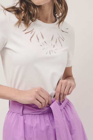 Jupe midi taille haute - Lilas