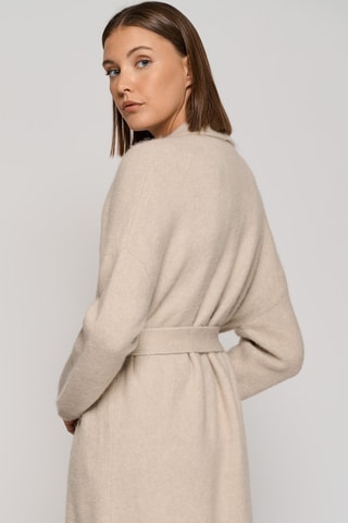 Gilet long en laine et alpaga - Beige