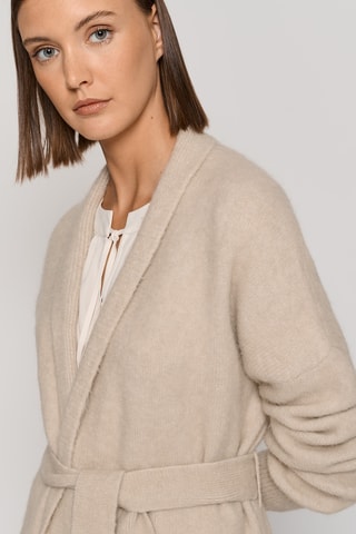 Gilet long en laine et alpaga - Beige