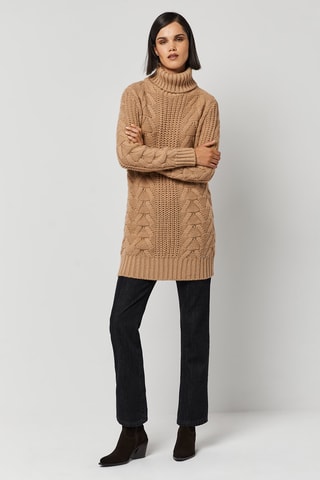 Pull en laine et alpaga - Camel