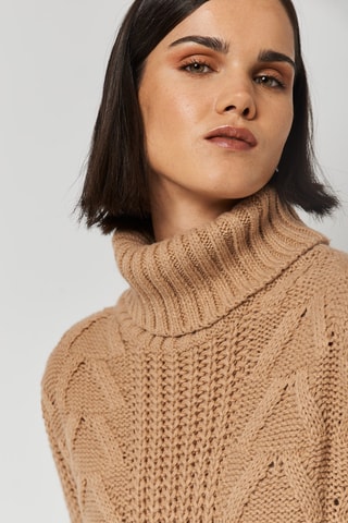 Pull en laine et alpaga - Camel