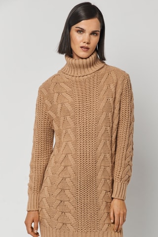 Pull en laine et alpaga - Camel