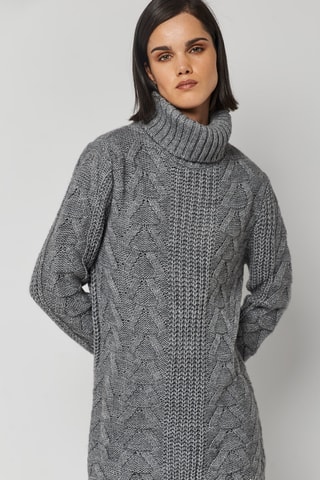 Pull en laine et alpaga - Gris chiné