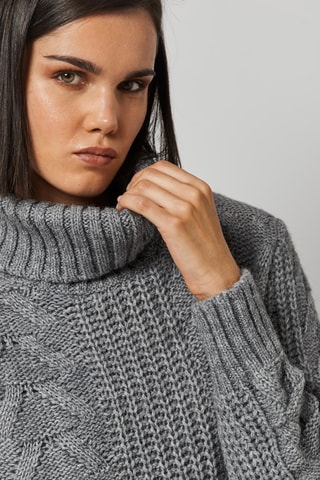Pull en laine et alpaga - Gris chiné