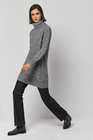 Pull en laine et alpaga - Gris chiné